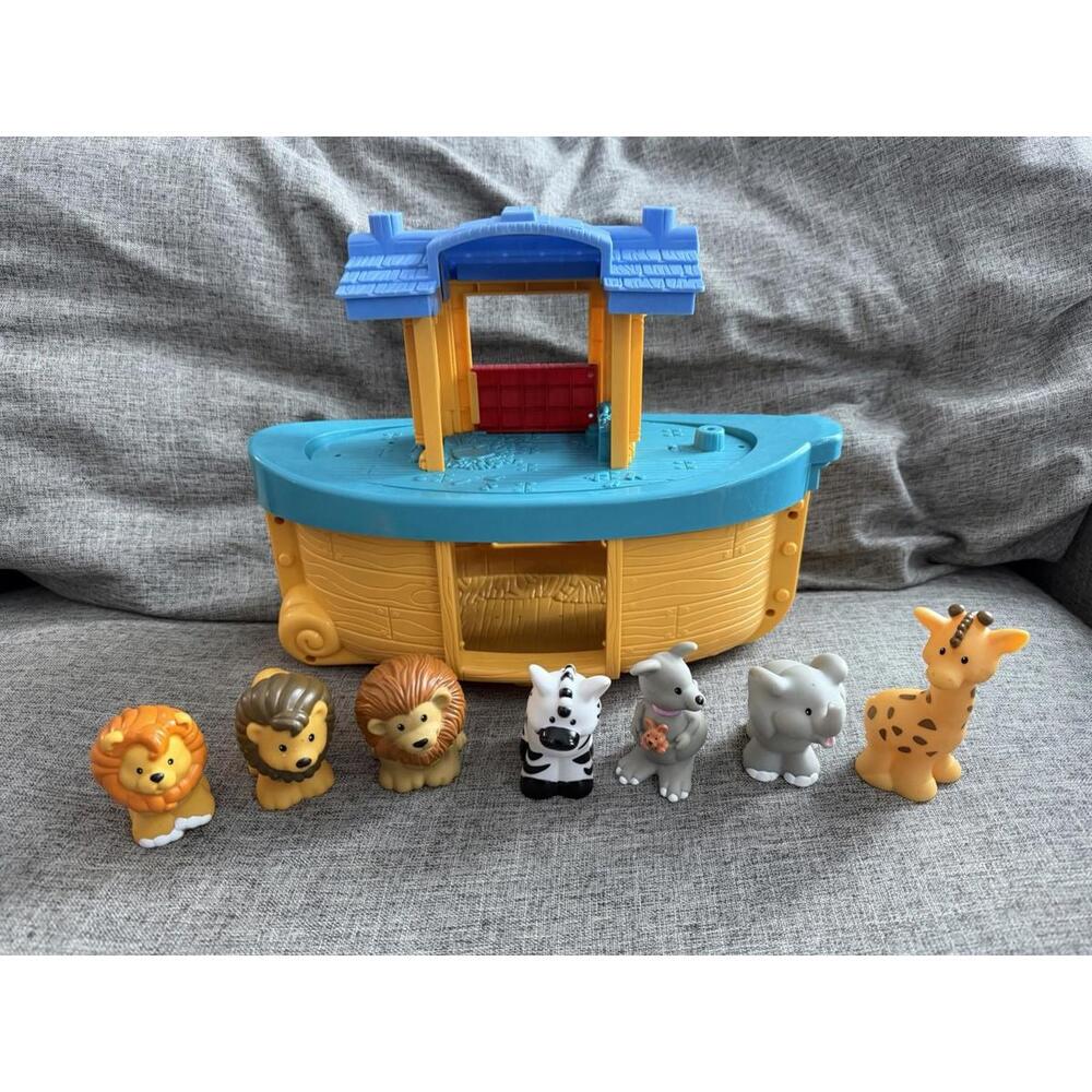 Fisher Price Little People Noahs Ark Set With 7 Animals - Picture 1 of 12